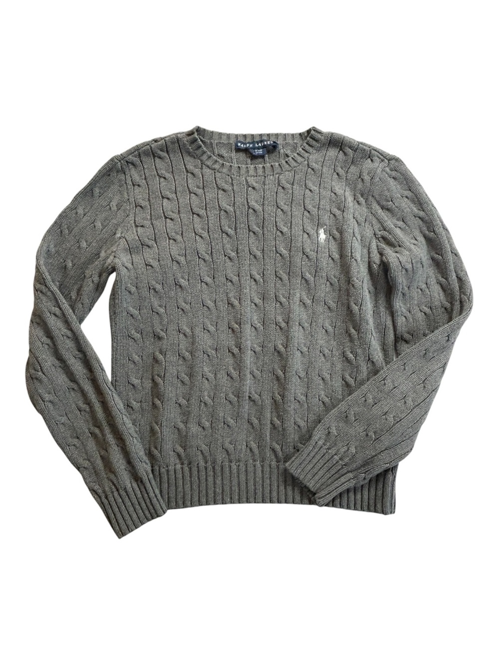 Ralph Lauren Cotton Cable Crewneck Sweater